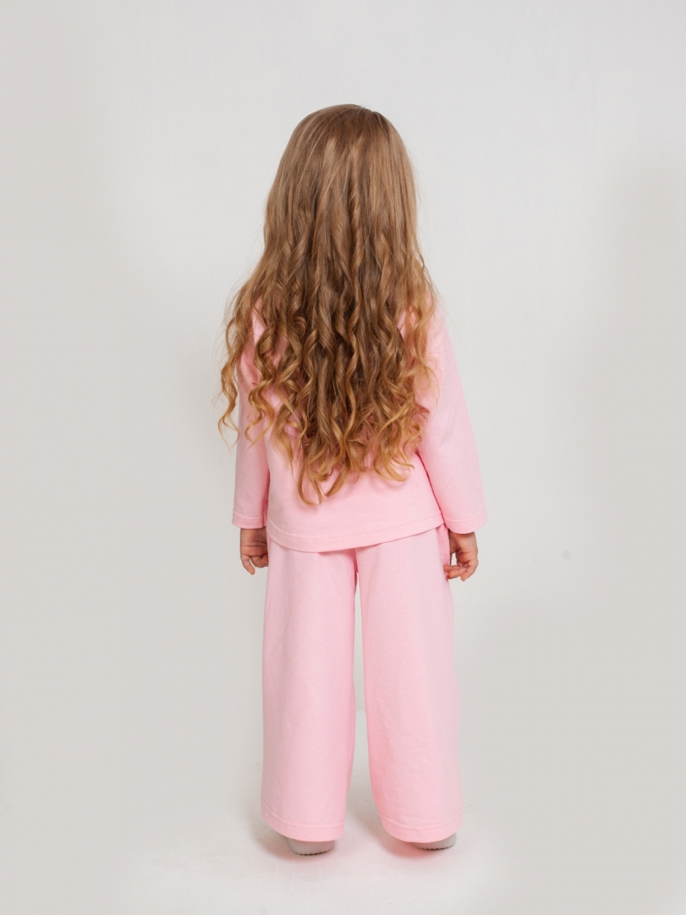 323-Р. Костюм детский Палаццо, розовый, 70% хлопок, 25% ПЭ, 5% лайкра, футер 2-х нитка без начеса, размеры 146,152,158