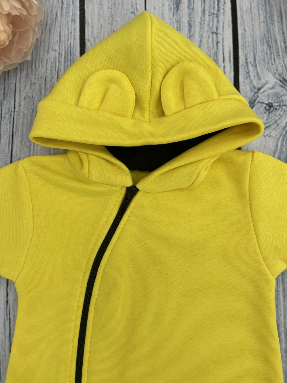 315-Ж. Комбинезон с капюшоном, хлопок 65%, 35% ПЭ, 3-х нитка без начеса + интерлок 62,68,74,80