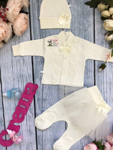 Купить оптом 172. Костюм 3-х предметник "юбка" , хлопок 100 % интерлок в Сыктывкаре